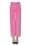 Anaii Jeans Wide Woodstock In Fuxia