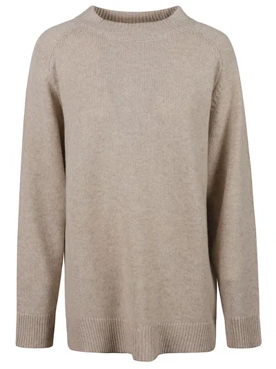 Anaii Relaxed Fit Knitted Crew Neck Sweater With Ribbed Detailing In Multi