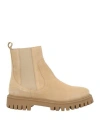 Anaki Woman Ankle Boots Beige Size 11 Calfskin