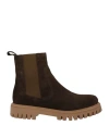 Anaki Woman Ankle Boots Military Green Size 11 Calfskin In Green