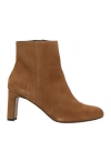 Anaki Woman Ankle Boots Light Brown Size 11 Soft Leather In Beige