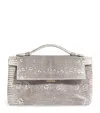 Analeena Lizard Skin Top-handle Bag In Gold