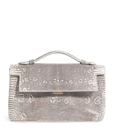 Analeena Lizard Skin Top-handle Bag In Gold