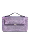 Analeena Lizard Skin Top-handle Bag In Purple