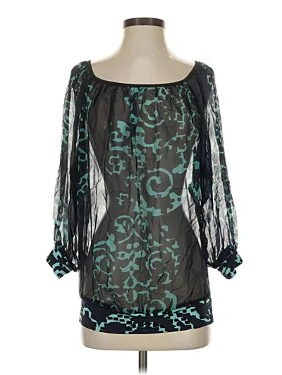 Pre-owned Analili 3/4 Sleeve Blouse In Blue