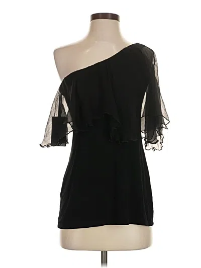 Pre-owned Analili 3/4 Sleeve Top Black One Shoulder Neckline Tops