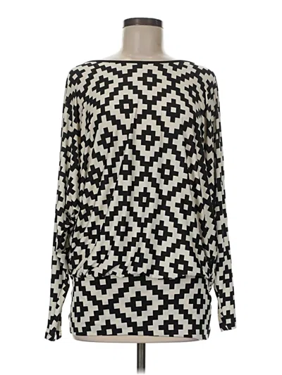 Pre-owned Analili Long Sleeve Blouse In Black