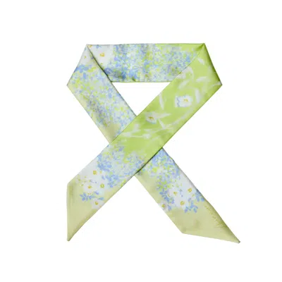 Anamaison Women's Green A Heart Reflected Twilly Scarf