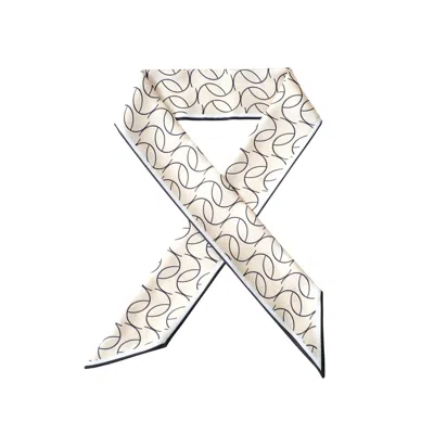 Anamaison Women's Sophisticated Line Work Twilly Scarf