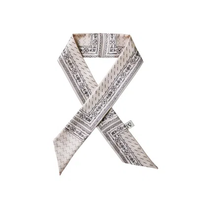Anamaison Women's Text From Ivory Twilly Scarf In White