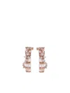 Ananya 18k Rose Gold Scatter Hoop Earrings In Pink