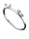 Ananya 18k White Gold Chakra Icon Diamonds Bracelet In Silver