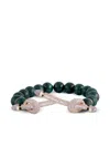 Ananya 18k Yellow Gold Chakra Twin Diamond And Malachite Bracelet In Gold