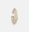 Ananya Carved 18kt Gold Ear Cuff With Diamonds In Gold
