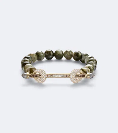 Ananya Chakra 18kt Gold Beaded Bracelet With Gemstones