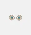 Ananya Chakra 18kt Gold Earrings With Gemstones In Gold