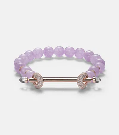 Ananya Armband Chakra Aus Amethyst Mit 18kt Roségold, Diamanten Und Quarz
