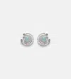 Ananya Chakra 18kt White Gold Earrings With Pearls And Gemstones In Silver