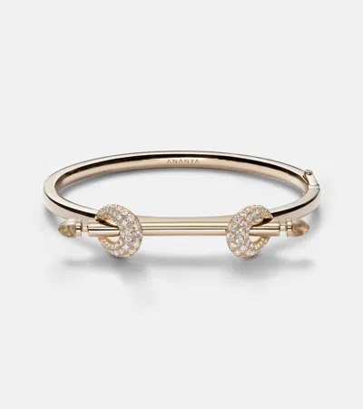 Ananya Chakra Icon 18kt Gold Bracelet With Diamonds And Quartz