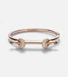 Ananya Chakra Icon 18kt Rose Gold Bangle With Diamonds And Quartz In Neutral