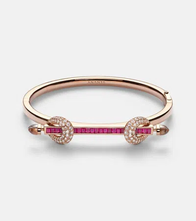 Ananya Chakra Icon 18kt Rose Gold Bracelet With Gemstones