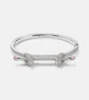 Ananya Chakra Icon 18kt White Gold Bracelet With Diamonds And Quartz In Silver