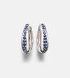 Ananya Chakra Icon 18kt White Gold Earrings With Sapphire In Silver