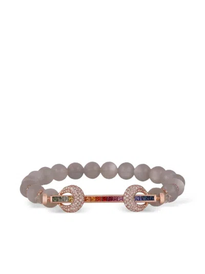 Ananya Rose Gold Chakra Multi-stone Bracelet In Neutral