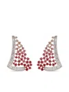Ananya Ruby Scatter-waterfall Earrings In Black