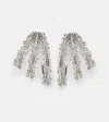 Ananya Scatter 18kt White Gold Hoop Earrings With Pearls And Diamonds In Silver