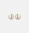 Ananya Scatter Double 18kt Gold Hoop Earrings With Diamonds In Gold