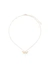 Anapsara Diamond Dragonfly Pendant Necklace In Pink