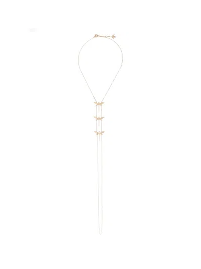 Anapsara Dragonfly Pendant Necklace In Gold