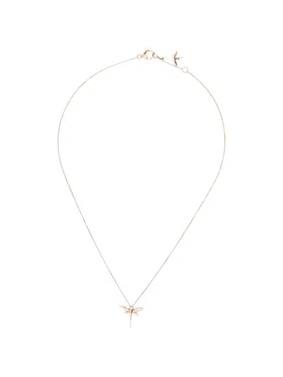 Anapsara Dragonfly Pendant Necklace In Pink