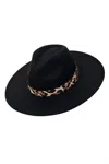 Anarchy Street On The Wild Leopard Print Band Fedora Hat In Black