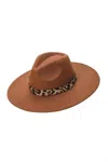 Anarchy Street On The Wild Leopard Print Band Fedora Hat In Tan