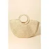 Anarchy Street Women's Half Moon Straw Tote Bag In Beige