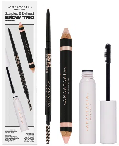 Anastasia Beverly Hills 3-piece Sculpted & Defined Brow Trio Set In Soft Brown