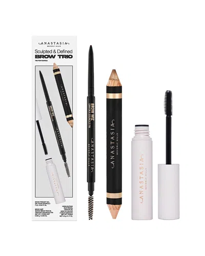 Anastasia Beverly Hills Sculpted & Defined Brow Trio Set $75 Value In Brown