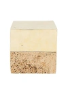 Anastasio Home 50/50 Box In Travertine & Brass