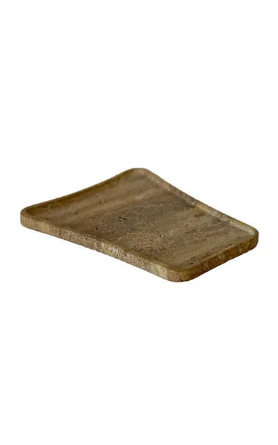 Anastasio Home Ange Volant Stone Tray In Brown