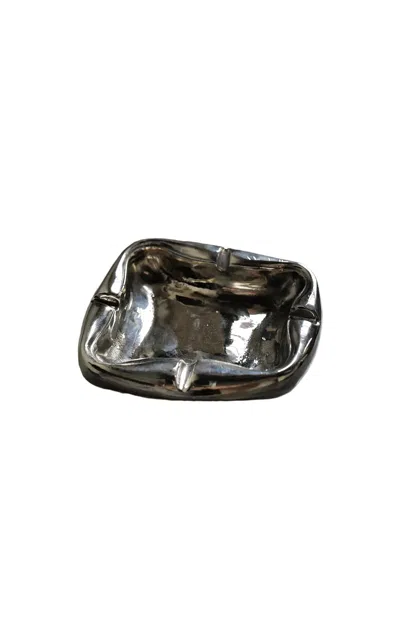 Anastasio Home - Atomic Brass Ash Tray - Silver