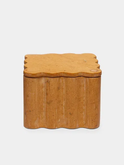 Anastasio Home 'box Box' Marble Box  Abask Luxury Gift In Brown