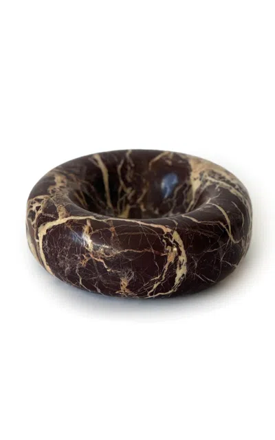 Anastasio Home Contour Stone Bowl In Burgundy
