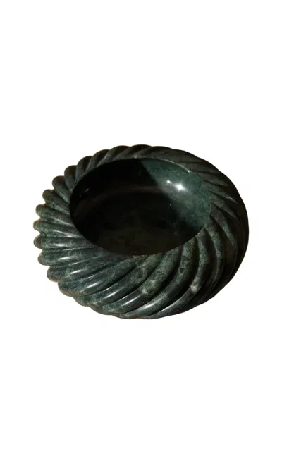 Anastasio Home - Cruller Marble Bowl - Dark Green