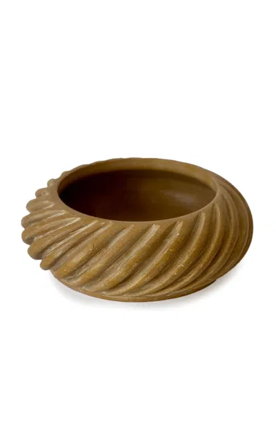 Anastasio Home Cruller Stone Bowl In Green