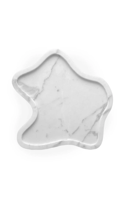 Anastasio Home Flo Sculptural Granite Tray In White