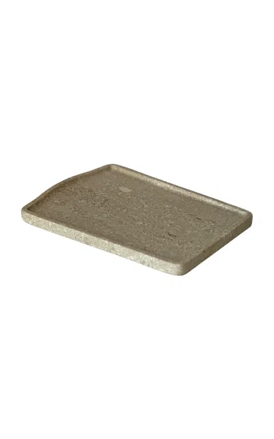 Anastasio Home Padua Stone Tray In Gray