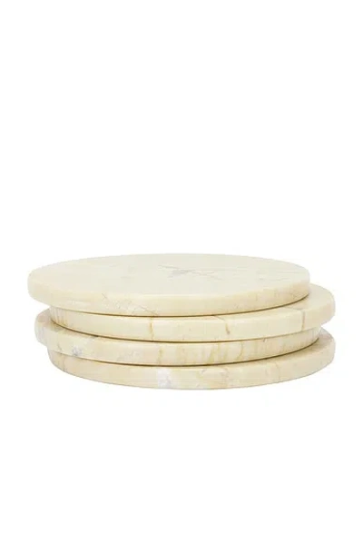 Anastasio Home Set Of Four Oversized Coasters In Matcha