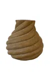 Anastasio Home Small Swell Marble Vase In Yellow